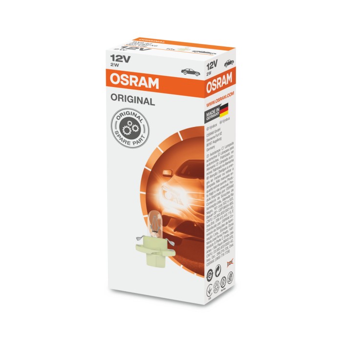 OSRAM 12V Automotive Lamp ORIGINAL - PLASTIC MF BASE 2352MFX6 BX8.4d 1 pcs Automotive Lamp Onetrade OSRAM 12V Automotive Lamp ORIGINAL - PLASTIC MF BASE 2352MFX6 BX8.4d 1 pcs Automotive Lamp Onetrade